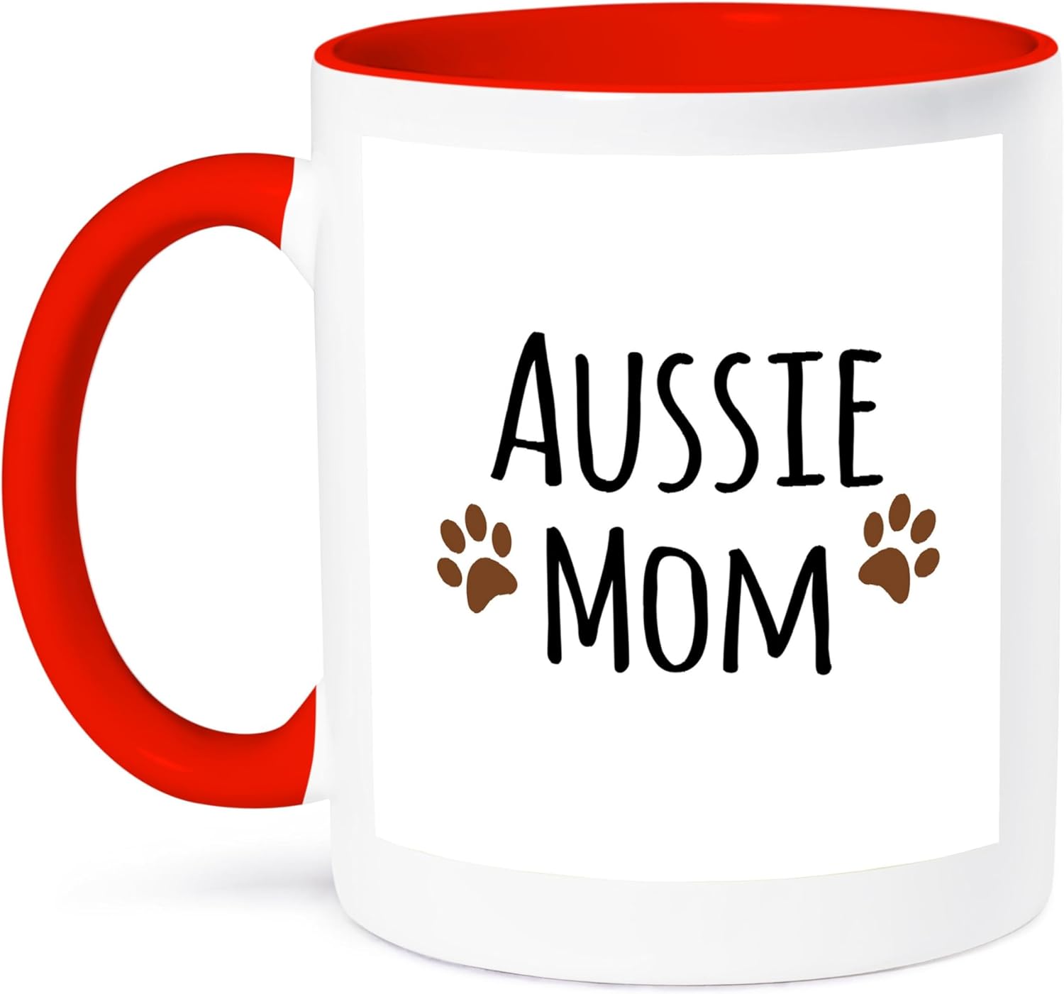 3dRose Taza Aussie Dog Mom de 11 onzas, color rojo