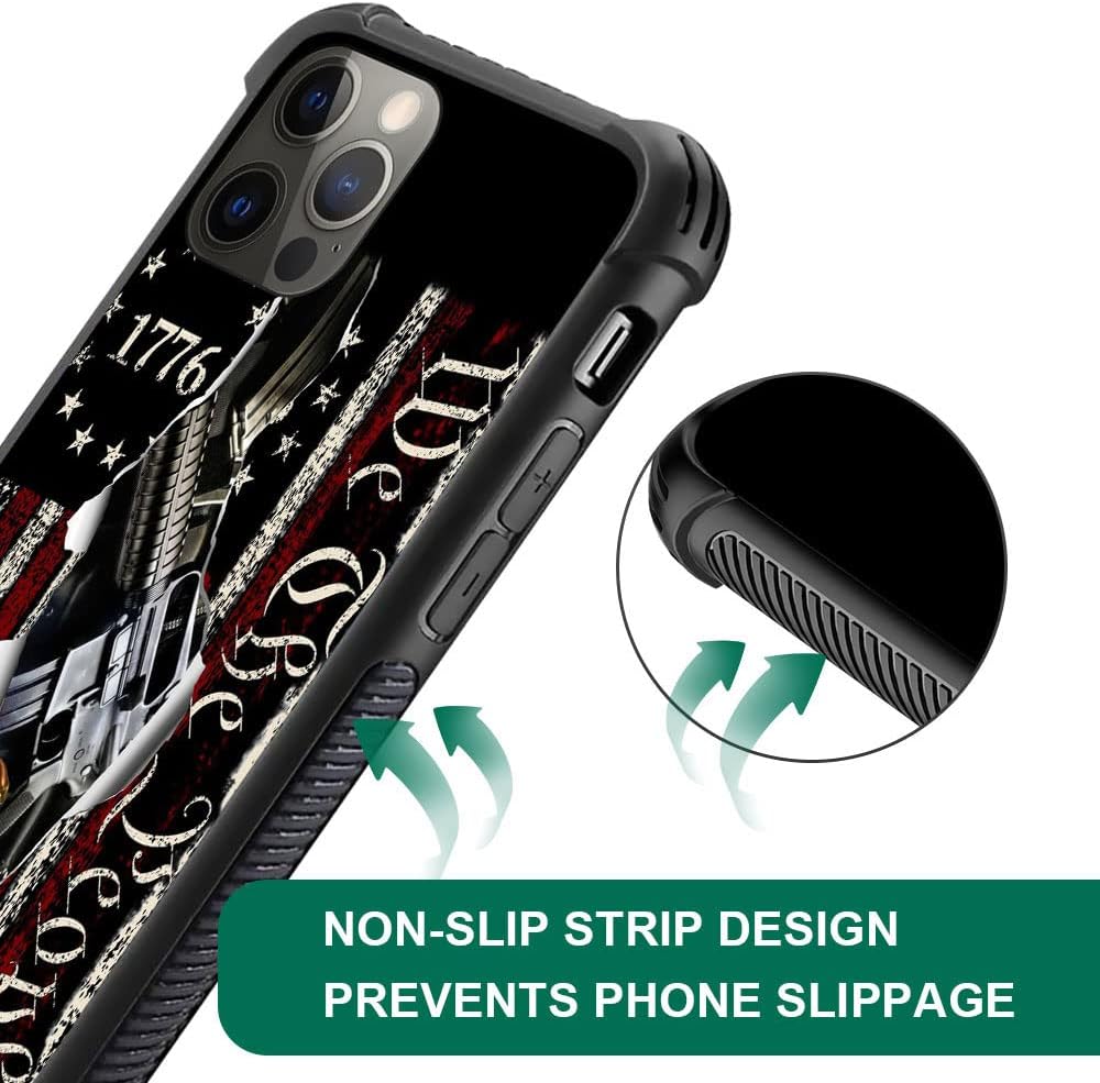DJSOK Funda compatible con iPhone 11 Pro Max, clásica bandera estadounidense independiente 1776 We The People para iPhone 11 Pro Max, fundas para