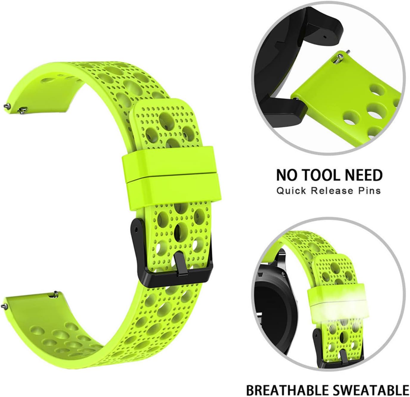 Compatible con Garmin Forerunner 965 Bandas, correa deportiva de repuesto de silicona con hebilla de metal compatible con Garmin Forerunner 965