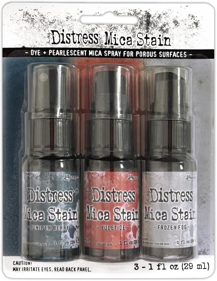 Tim Holtz 2023 – Juego de manchas de mica navideñas #5 y #6 y Holiday Sparkle Set, edición limitada, paquete de 3 artículos
