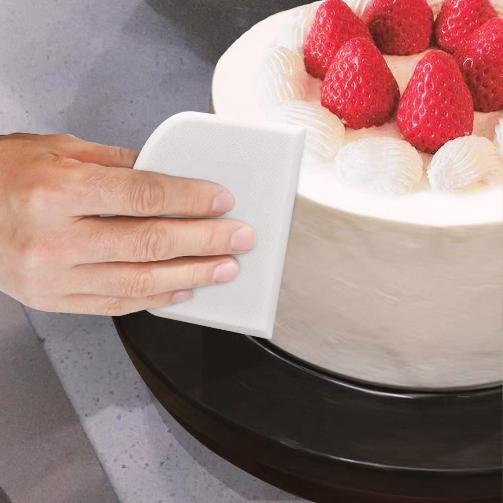 ALLTOP Espátula de cuenco y rascador de banco, herramienta de plástico flexible multiusos para repostería, raspadores de alimentos para masa de pan,