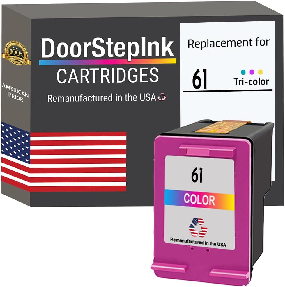 DoorStepInk Marca para HP 61 color (CH562WN) remanufacturado en Estados Unidos cartucho de tinta