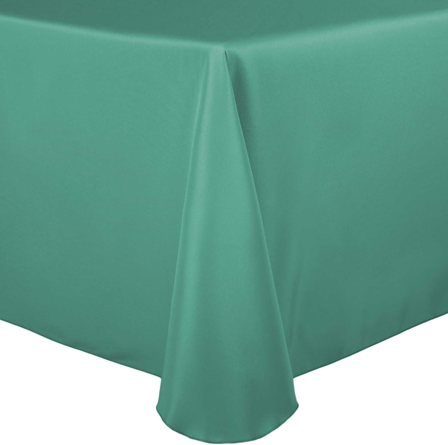 ULTIMATE TEXTILE Mantel ovalado de lino de poliéster de 52 x 70 pulgadas, color jade