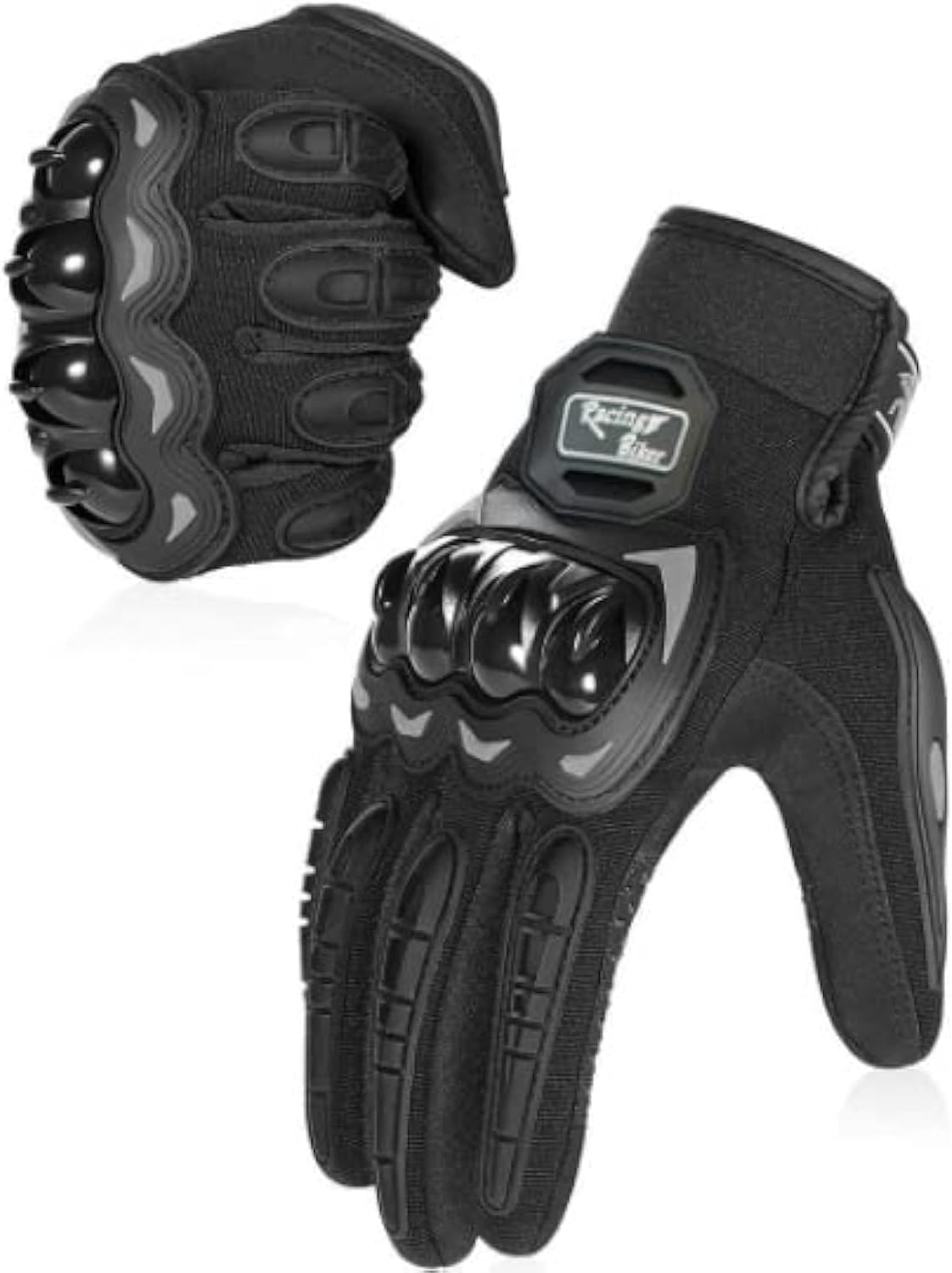 HOTNOTE Guantes de motocicleta, guantes de conducción con capacidad táctil con nudillos duros, para hombres, deportes al aire libre, ciclismo,