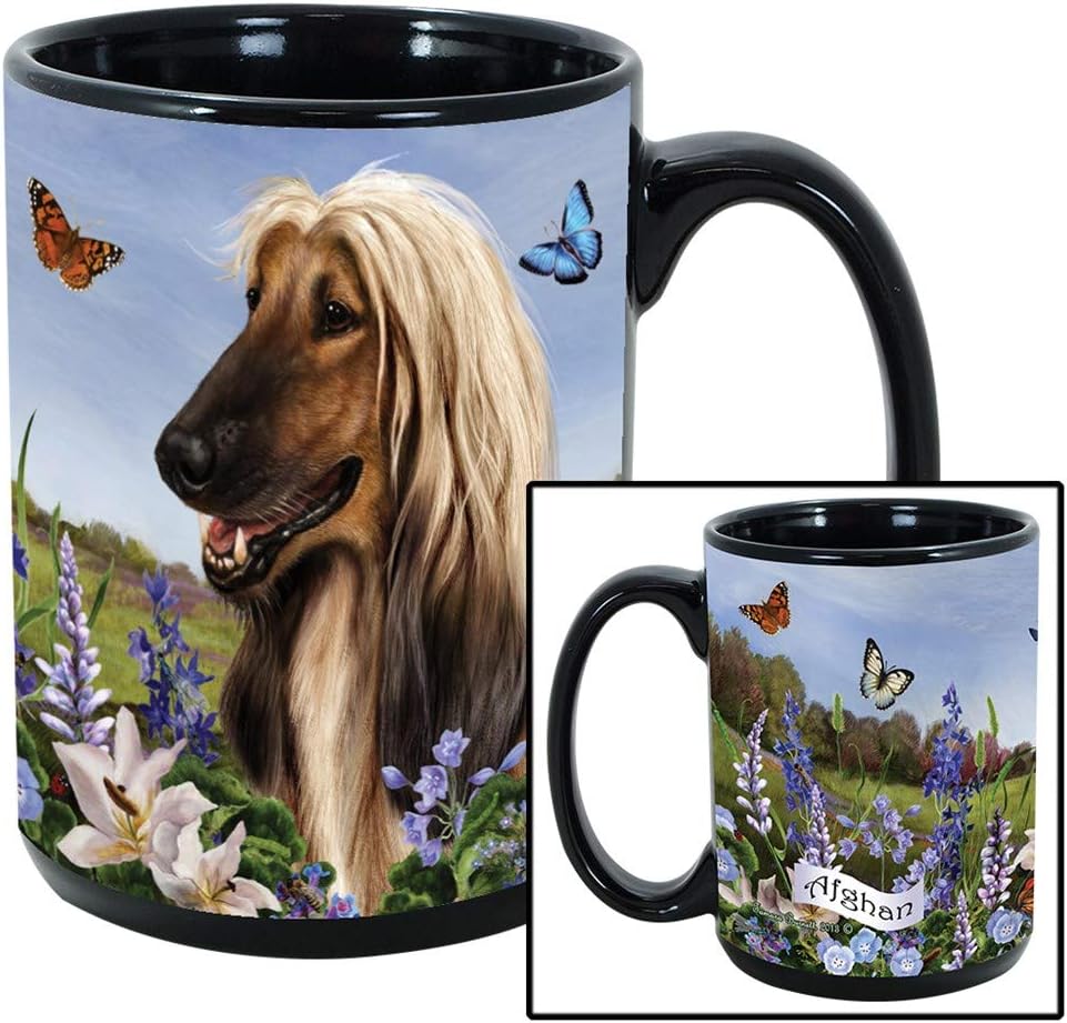 Afghan Hound – Taza de café de 15 onzas con efectivo K-Nine (000)