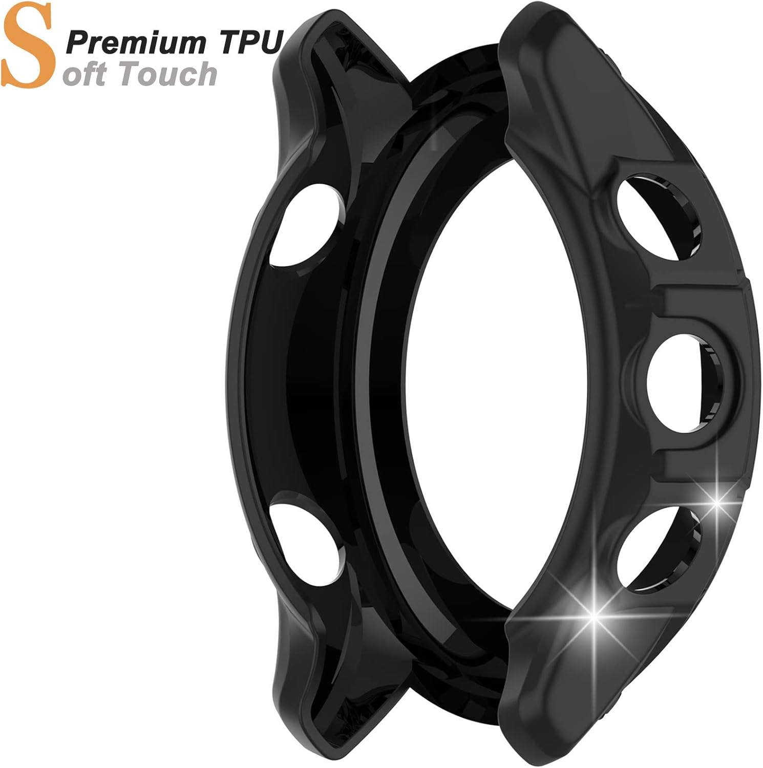Miimall Compatible con Garmin Forerunner 265, resistente a los arañazos, TPU protección militar, resistente a los arañazos, funda resistente para
