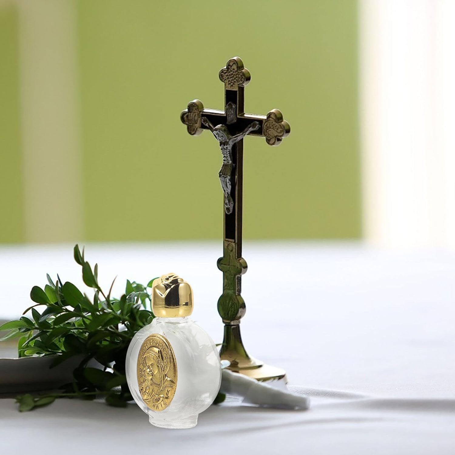 Contenedor de terrario Estas pequeñas botellas de agua bendita de vidrio son comunión y bendiciones para su cuerpo