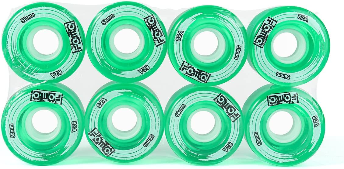 Ruedas de patines para exteriores o interiores, 2.283in, 1.260in, 82 A, juego de 8