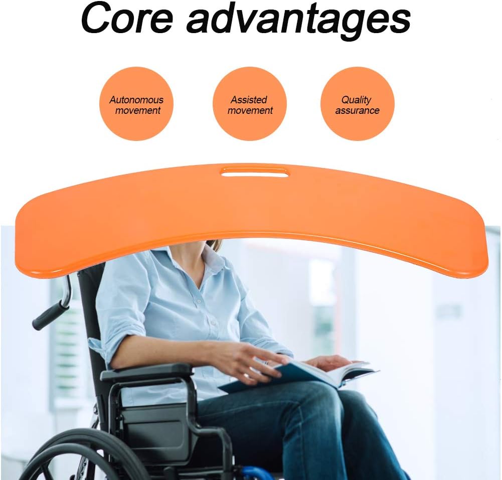 Tabla de transferencia para silla de ruedas, tabla de transferencia de silla de ruedas curvada gruesa, ayuda de movimiento para personas mayores y