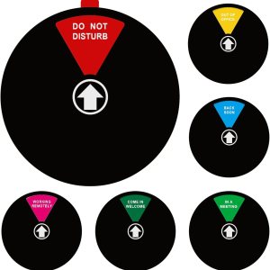 6 opciones de letreros para puerta de oficina, en una reunión, no molestar, fuera de la oficina, trabajar a distancia, volver pronto, letrero de 6 opciones de letreros para puerta de oficina, en una reunión, no molestar, fuera de la oficina, trabajar a distancia, volver pronto, letrero de