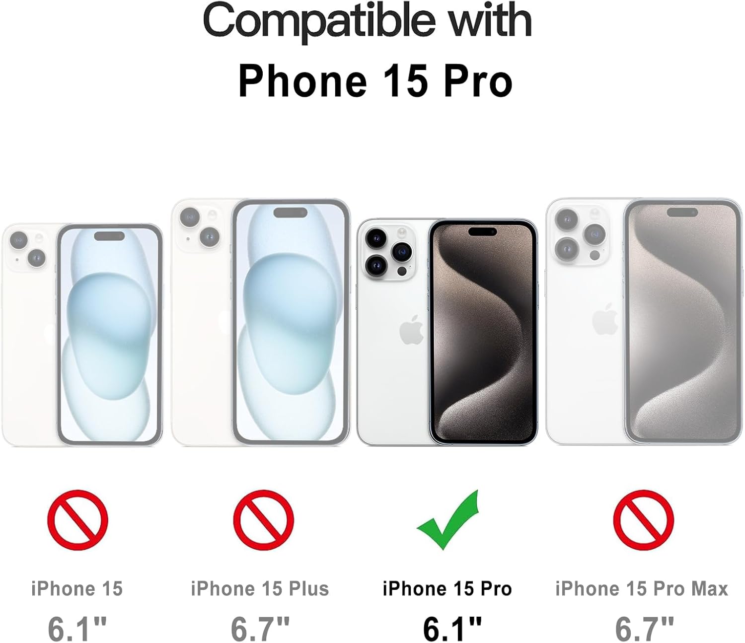 tharlet Funda transparente diseñada para iPhone 15 Pro compatible con MagSafe gradiente fluorescente antiamarilleo Funda magnética delgada a prueba