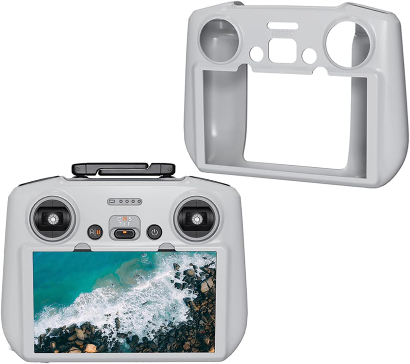 Funda protectora de silicona RC 2 para DJI Mini 4 ProAir 3, compatible con mando a distancia DJI RC 2 (gris)