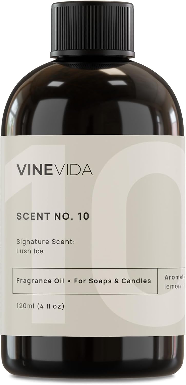 VINEVIDA 4 onzas Aceite de fragancia de hielo exuberante para fabricación de velas para fabricación de jabón, aceites de perfume, velas de soja,