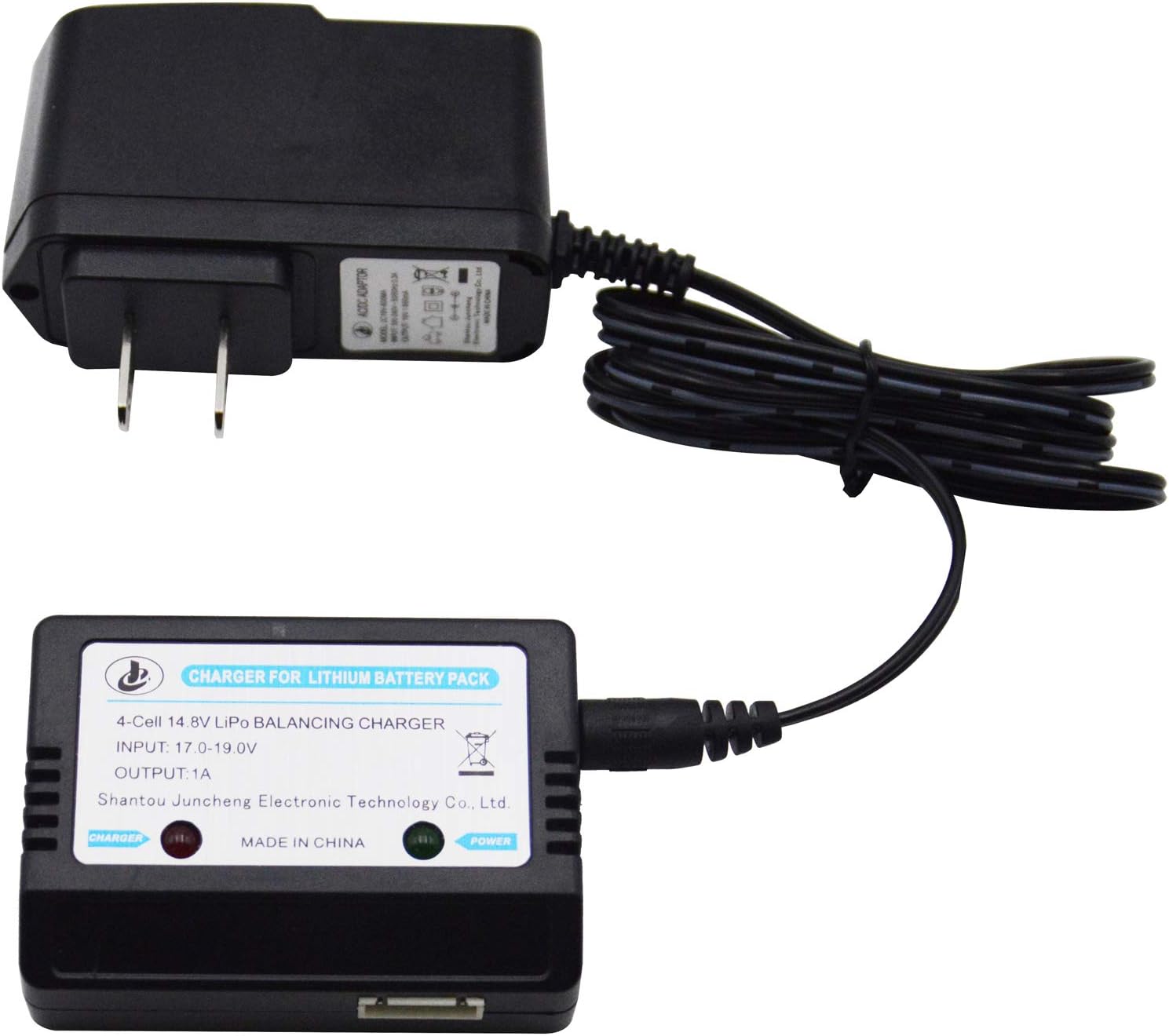 Blomiky 14.8V 4S 4 células Lipo cargador de batería y cargador de 19V para 14.8V 4S Lipo batería 19V cargador