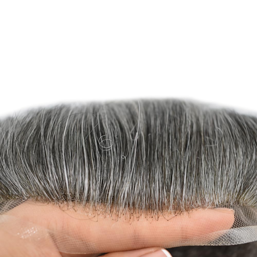 Toupee para hombres, sistema de reemplazo de cabello humano real, encaje suizo suave, encaje suizo, sistema de cabello para hombres, extensiones de
