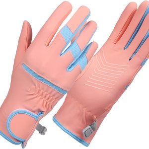 1 par de guantes de conducción de seda de hielo de verano con cinta de cierre ajustable, guantes de protección solar para mujer, con punta de dedos 1 par de guantes de conducción de seda de hielo de verano con cinta de cierre ajustable, guantes de protección solar para mujer, con punta de dedos
