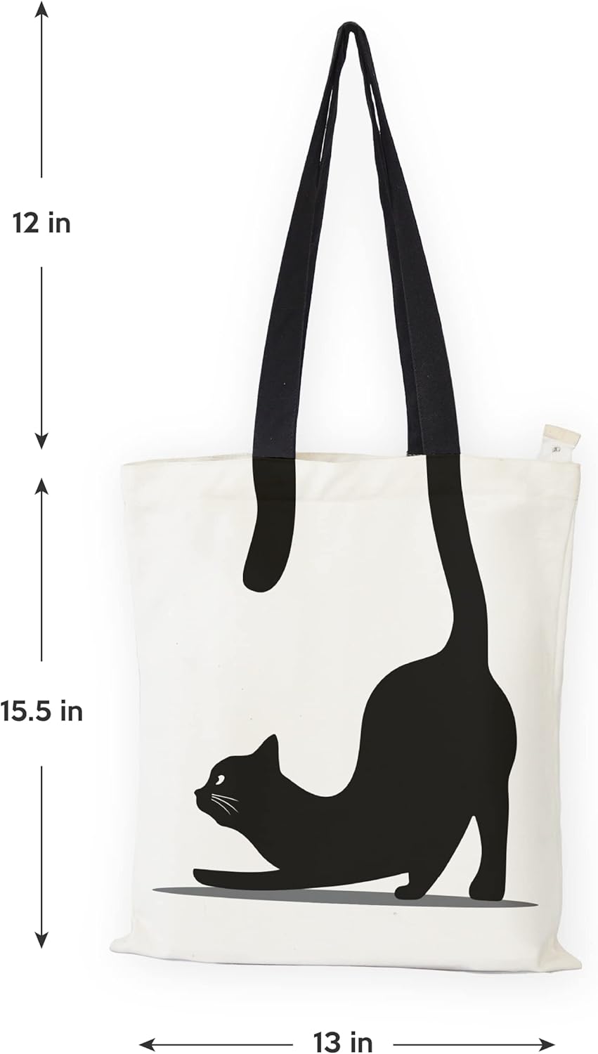 Diseño impreso de la bolsa de asas de algodón Silhoutte