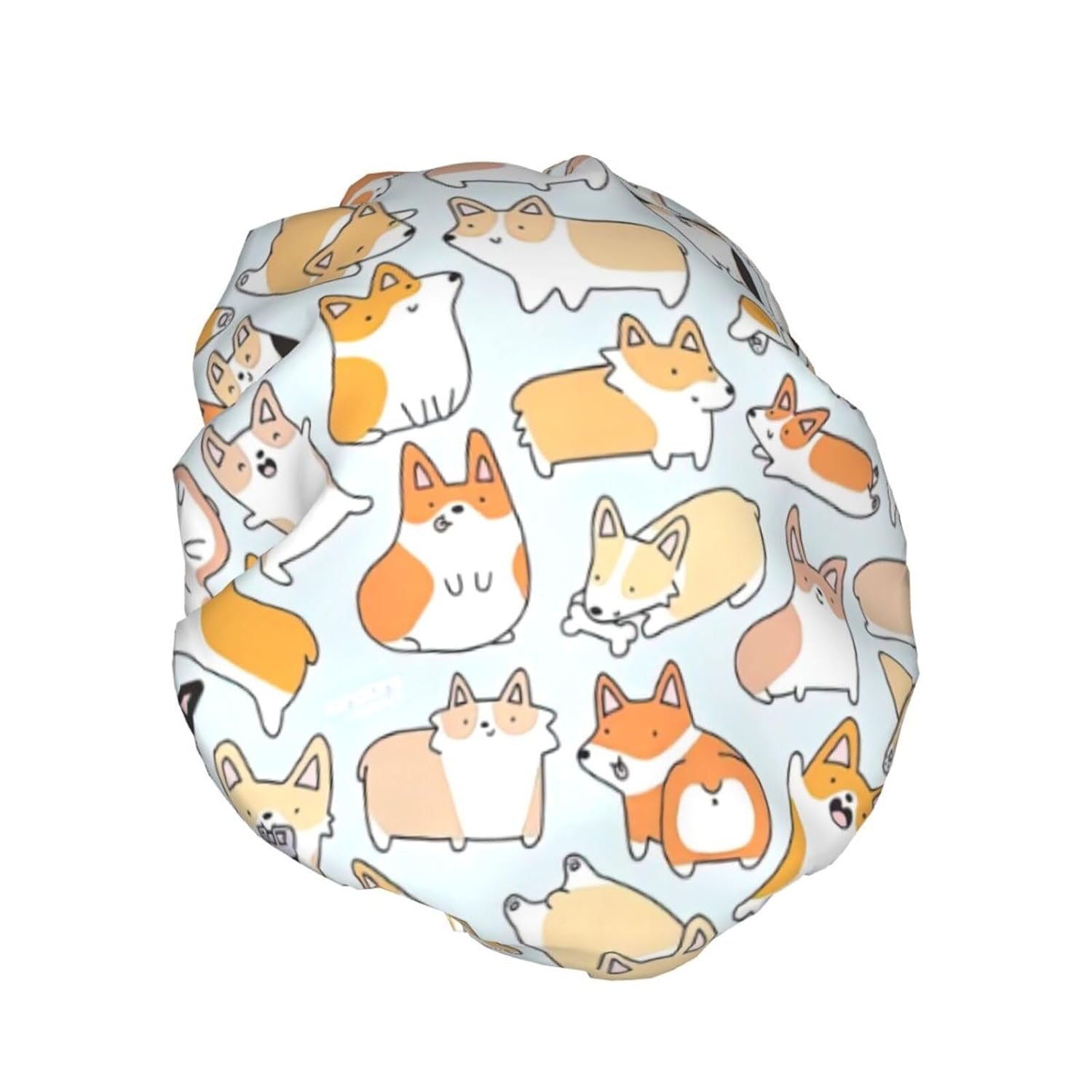 Gorro de ducha para perro, marco completo, estampado de doble capa, impermeable, cómodo, elástico y portátil