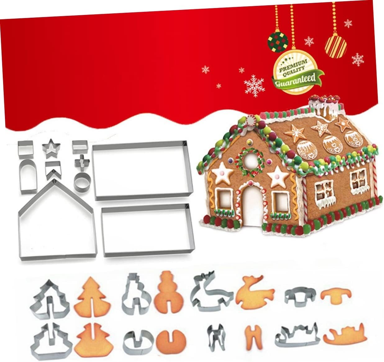 ABOOFAN 36 Pcs Gingerbread Cookie Cutter Christmas Baking Cutters Cookie Cutters for Baking Christmas Cookie Cutter Reindeer Cookie Cutters Xmas