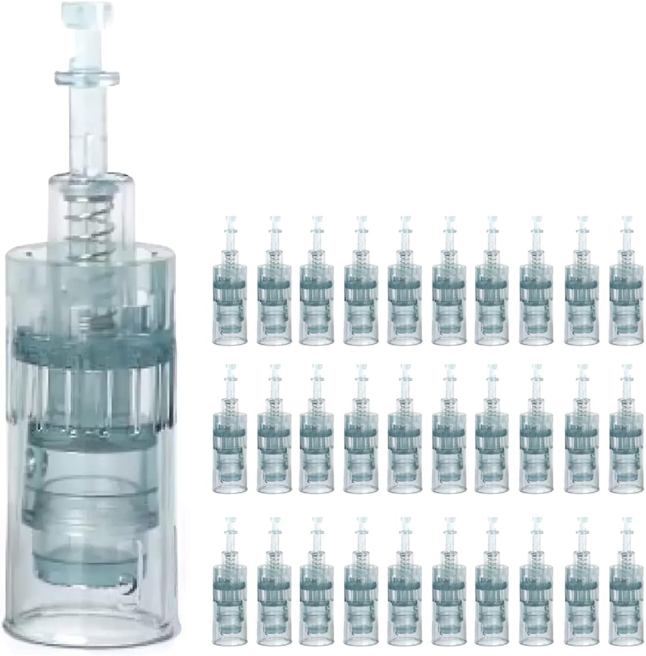 Dr. Pen Paquete de 30 cartuchos de repuesto de aguja (30 pines nano redondos)  Compatible con Dr. Pen Ultima M8
