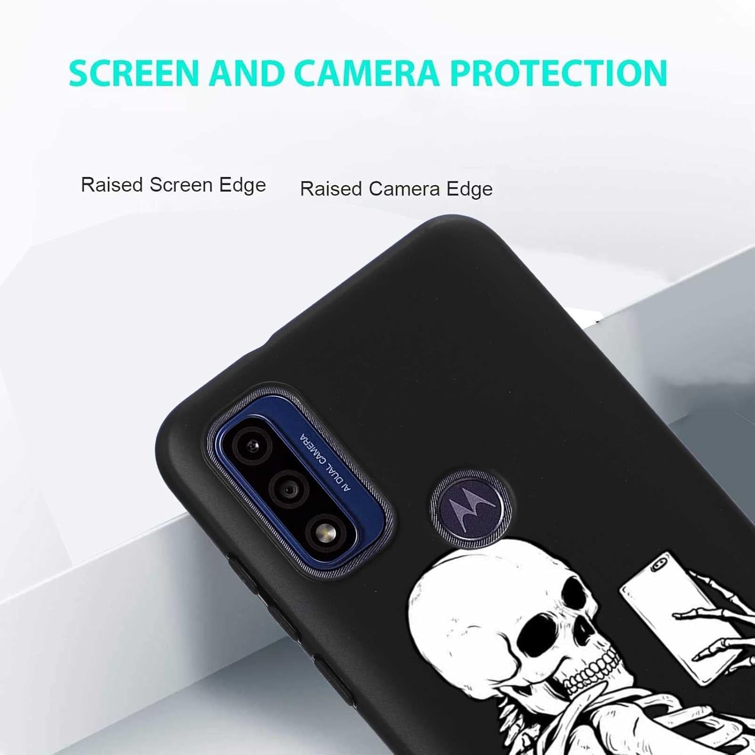 Compatible con Motorola Moto G Pure – Funda de calavera divertida con diseño de calavera para niños y hombres, funda protectora a prueba de golpes