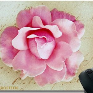 YENDOSTEEN Custom Original Mouse Pad,Flower Rose Pink Stationery Greeting Card Non-Slip Rubber Base Mousepad YENDOSTEEN Custom Original Mouse Pad,Flower Rose Pink Stationery Greeting Card Non-Slip Rubber Base Mousepad