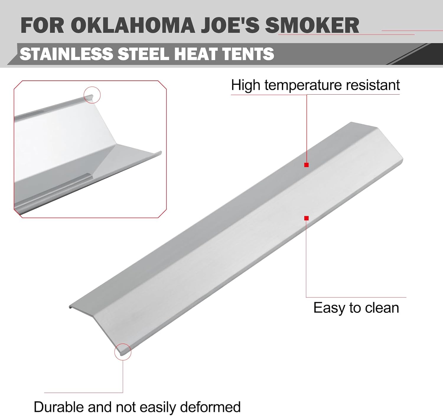 15202029 Piezas de parrilla de tienda de calor para piezas de repuesto para ahumador de Oklahoma Joe’s 1767054 1767017 Oklahoma Joes Burner Tube