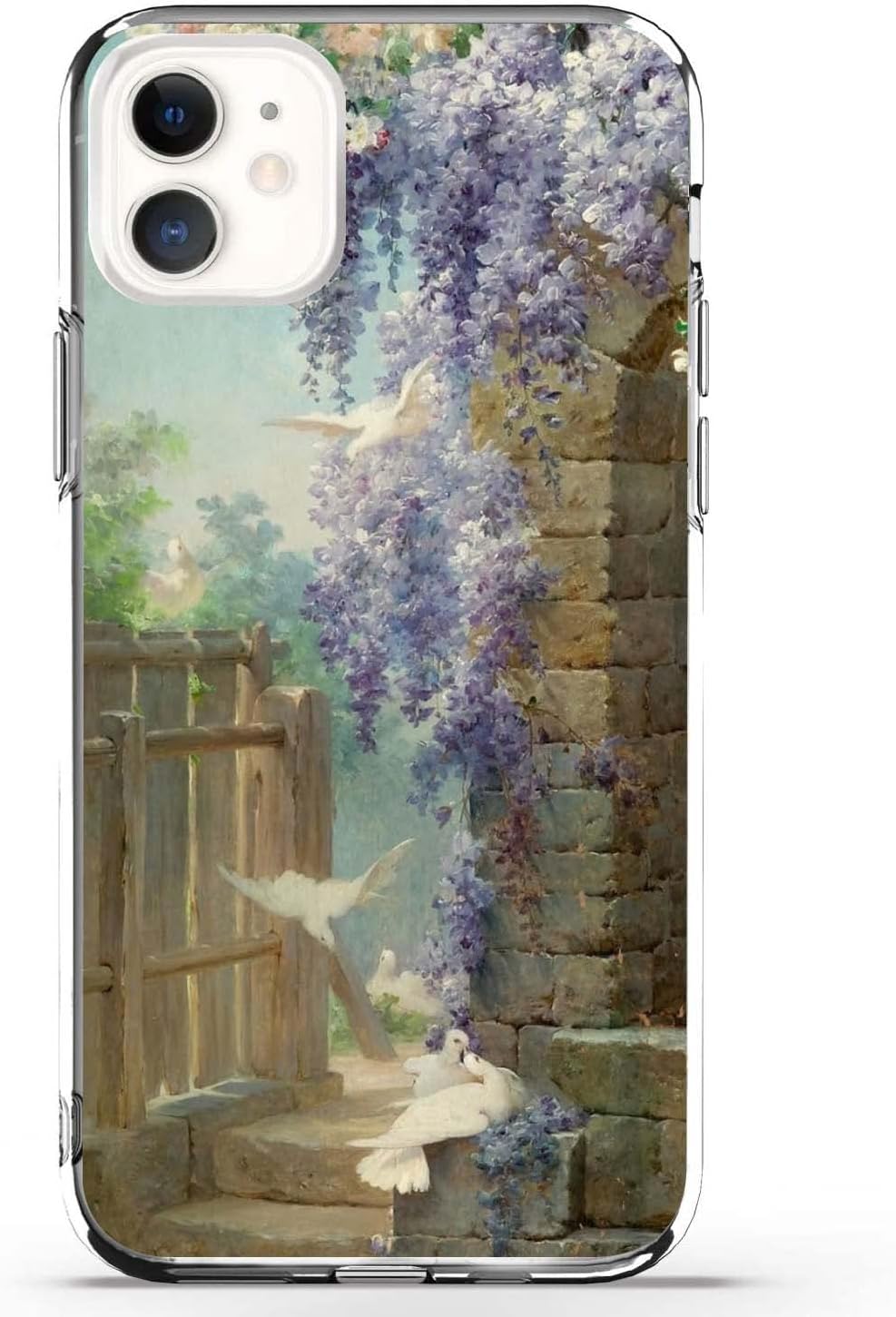 Funda protectora de estilo retro estético con pintura al óleo para iPhone 11, diseño renacentista, flexible, TPU, a prueba de golpes, compatible con