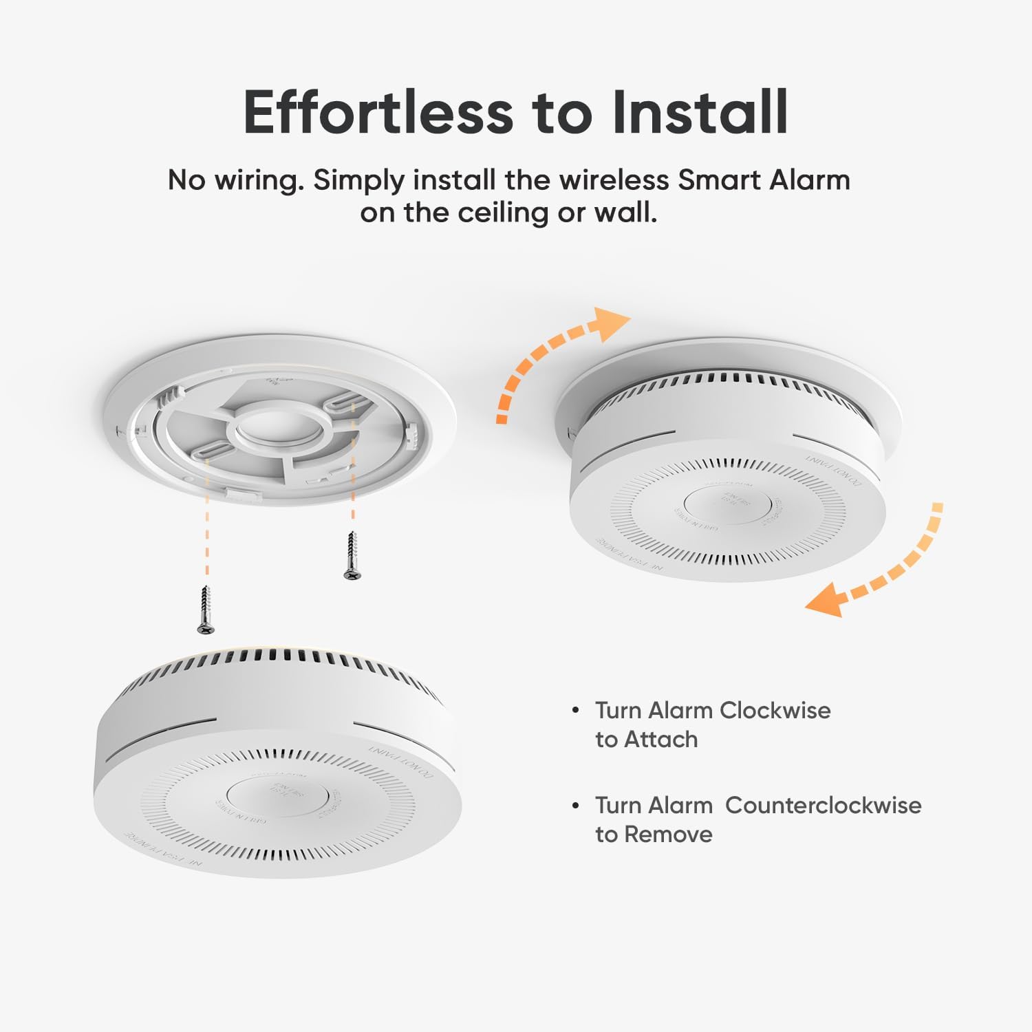 TREATLIFE Detector de humo inteligente WiFi 2 en 1, detector de monóxido de carbono, respaldo de batería, alarma de incendio de humo y CO,