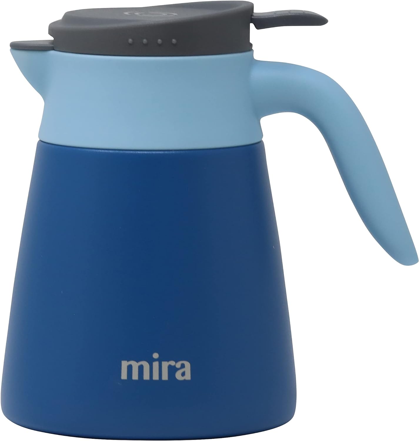 MIRA Servidor de jarra de café aislado, dispensador de café de acero inoxidable, 27 oz (27.1 fl oz), azul rey
