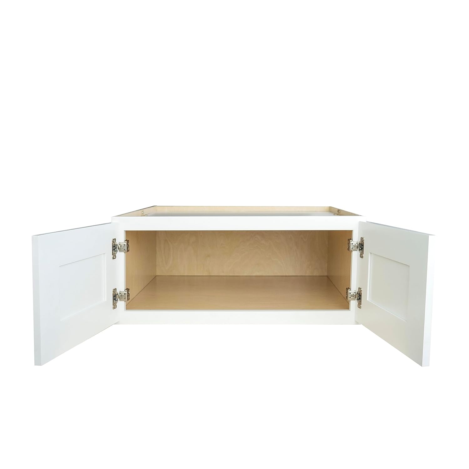 Armario de cocina con refrigador de pared Shaker listo para montar, 30 pulgadas de ancho x 24 pulgadas de profundidad x 12 pulgadas de alto, blanco