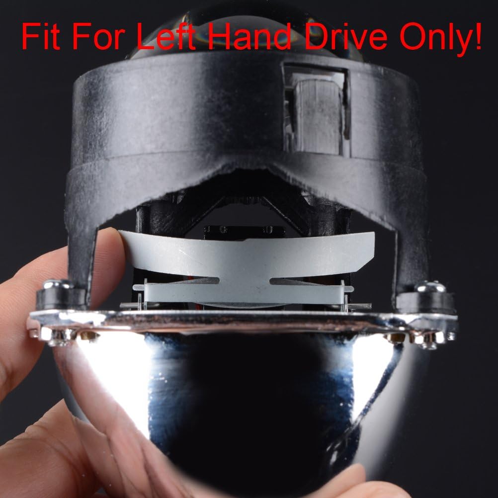 AMOPA Juego de 2 lentes LHD de 2.5 pulgadas con proyector de bixenón y luz de cabeza de haz alto y bajo, kit de lámpara H1 H4 H7 H11 H13 9005 9006