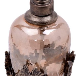 Dispensador de jabón  Latón y vidrio acabado dorado recargable líquido loción de manos contenedor para decoración del hogar premium accesorios de Dispensador de jabón  Latón y vidrio acabado dorado recargable líquido loción de manos contenedor para decoración del hogar premium accesorios de