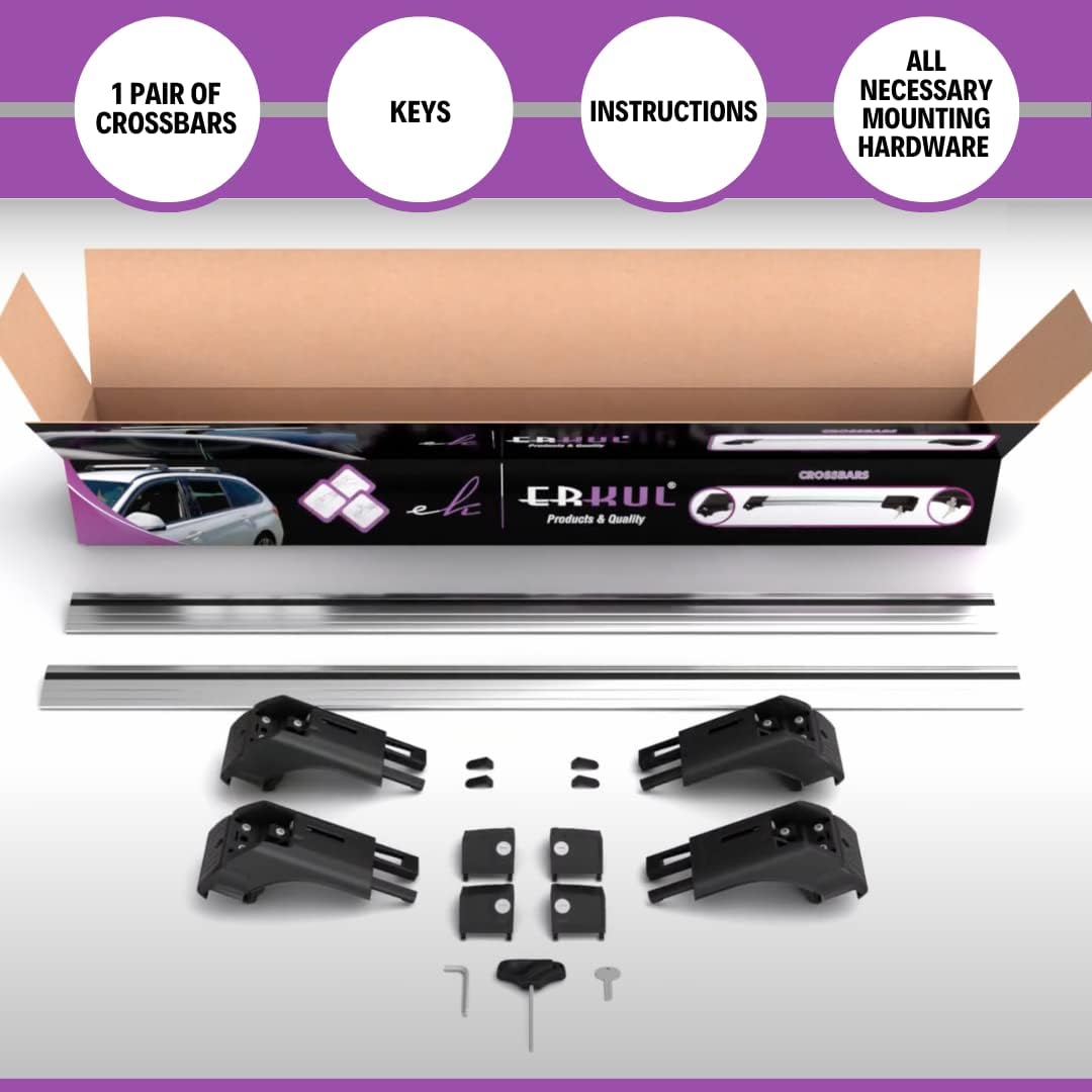 Barras transversales de techo para Volvo XC40 2018-2023  Barras transversales de aluminio antirrobo para techo, portaequipaje, kayak, canoa,