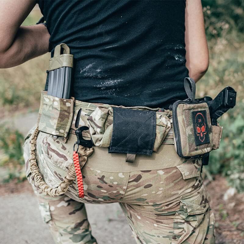 PETAC GEAR Tactical Medical Pouch Compact Admin Belt Pouch EMT First Aid Pouch IFAK Utility Pouch Trauma Kit Organizer Tourniquet Holder