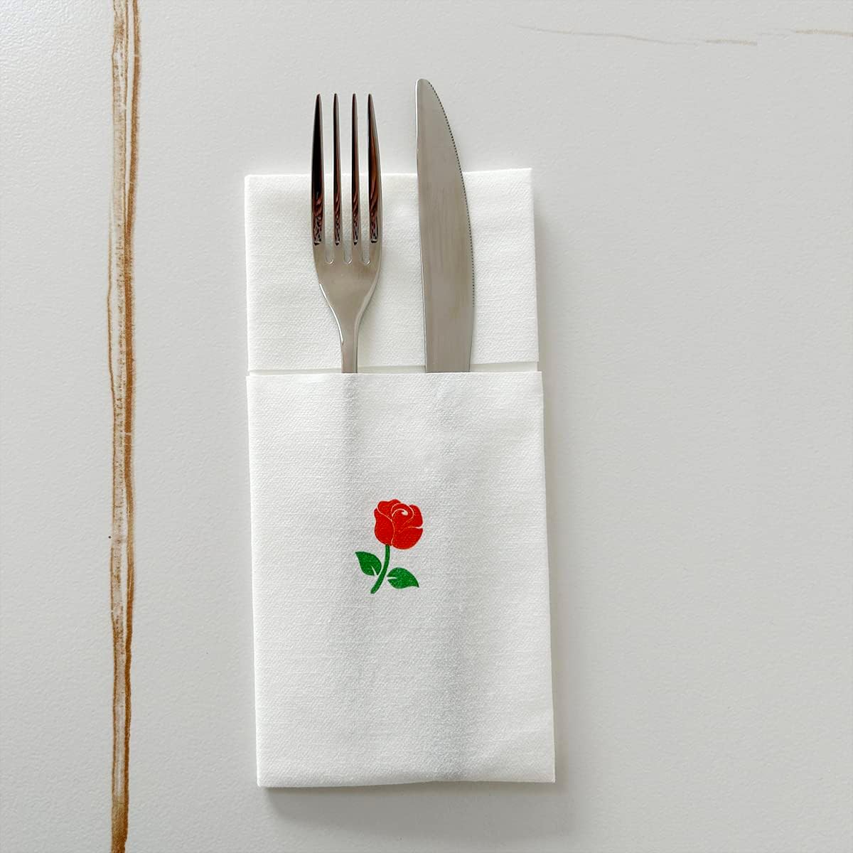 JINYUDOME Servilletas de cena desechables, elegantes servilletas desechables para bodas, servilletas decorativas de tacto de lino con bolsillo