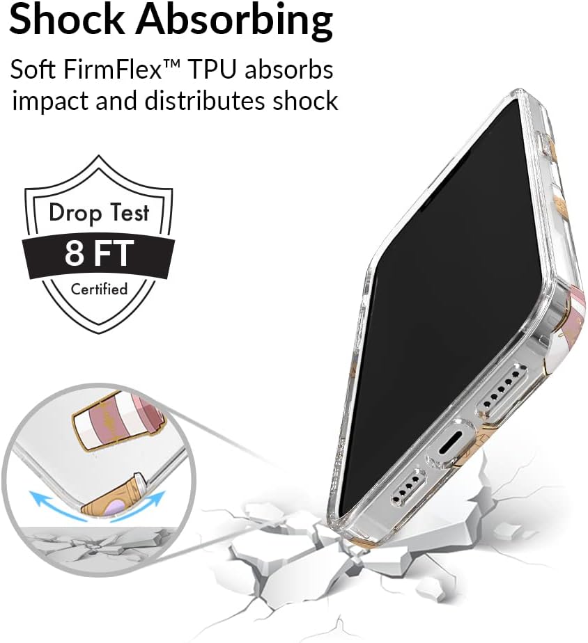Velvet Caviar Compatible con iPhone 14 PRO Case Coffee probada en caídas de 8 pies, fundas protectoras transparentes para teléfonos