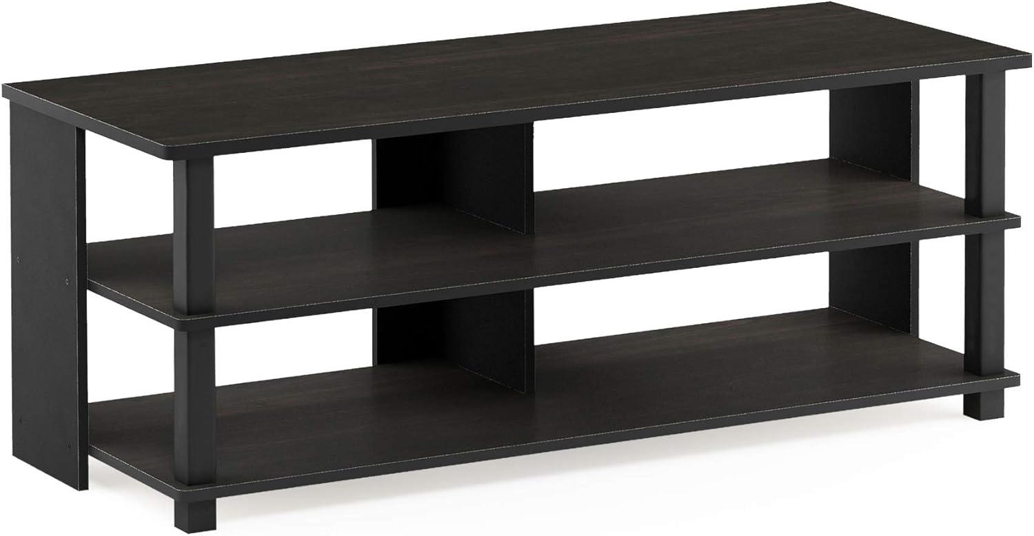 Furinno Turn-N-Tube – Zapatero compacto de 3 niveles para entrada de armario, color espressonegro