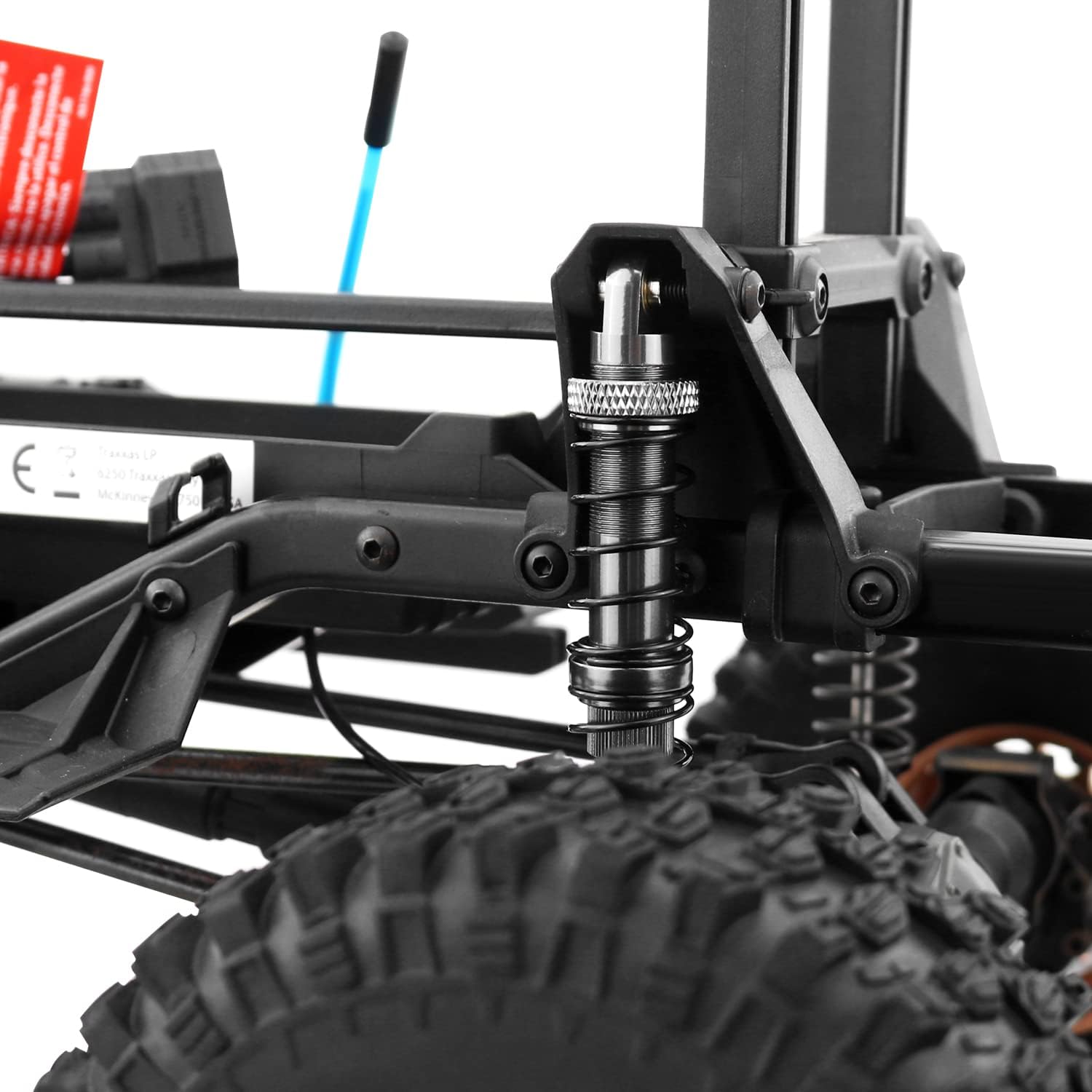 HYBDX Rc Amortiguador de aleación de aluminio para 110 RC rastreado vehículo RC Crawler Car Axial SCX10 AXI03007 RBX10 D90 TRX4 (2.6 pulgadas, gris)