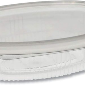 Pactiv Evergreen EarthChoice Contenedor con bisagras de PET reciclado, 8 onzas, 4.92 x 5.87 x 1.32, transparente, plástico, 200caja Pactiv Evergreen EarthChoice Contenedor con bisagras de PET reciclado, 8 onzas, 4.92 x 5.87 x 1.32, transparente, plástico, 200caja