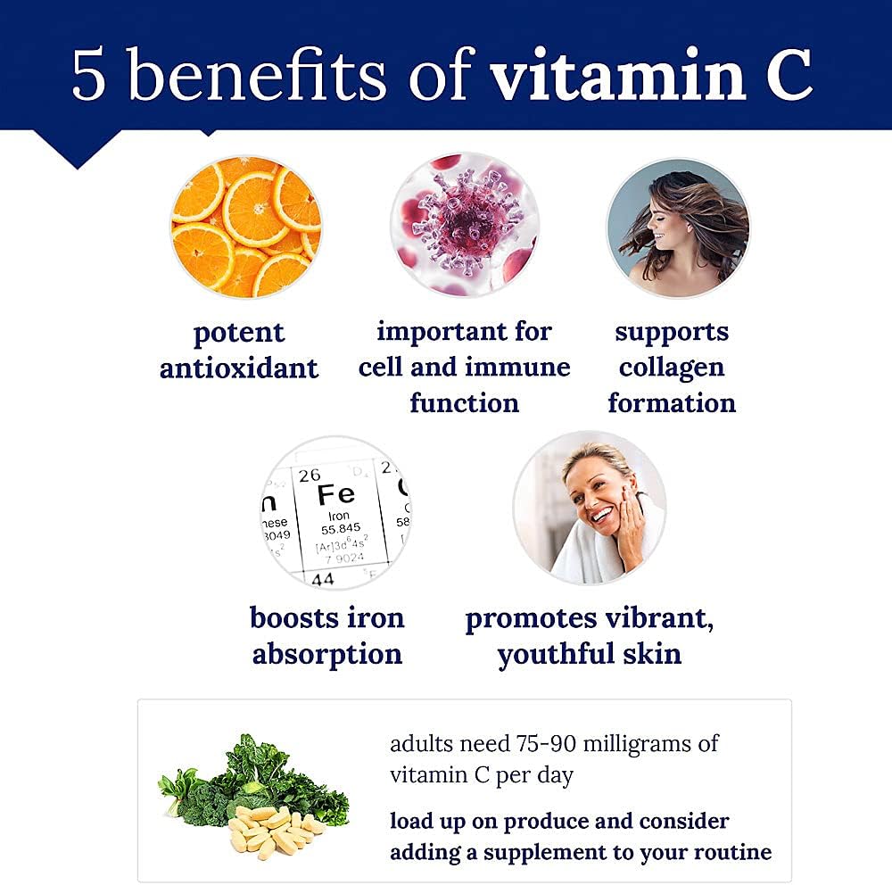 The Vitamin Shoppe Complejo C-1000 1,000 MG, antioxidante que apoya la salud inmune y cardiovascular (300 cápsulas)