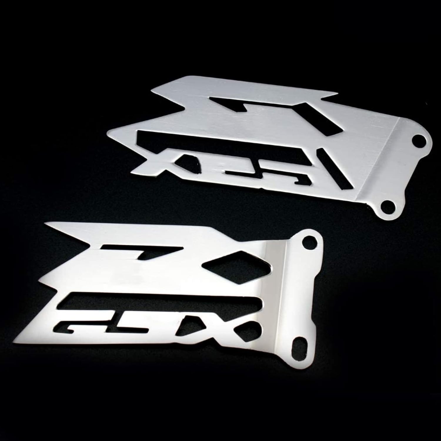 1 par de placas de talón para motocicleta compatible con SUZUKI GSX-R 600750 2006-2016 SUZUKI GSX-R 1000 2003-2016 (plateado)