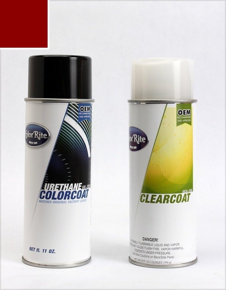 ColorRite Pintura de retoque automotriz en aerosol para Subaru Impreza – Perla roja veneciana H2Q – Color+Paquete de capa transparente