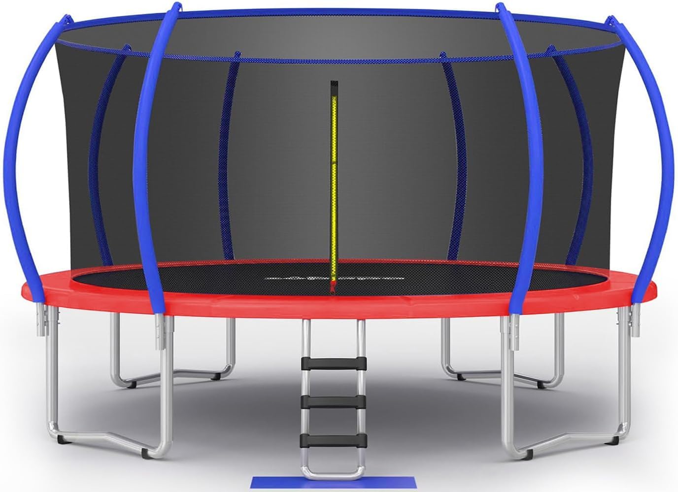 Zupapa 1500LBS Weight Capacity No-Gap Design 15 14 12 10FT Trampoline for Kids with Safety Enclosure Net Outdoor Backyards Trampolines with Non-Slip