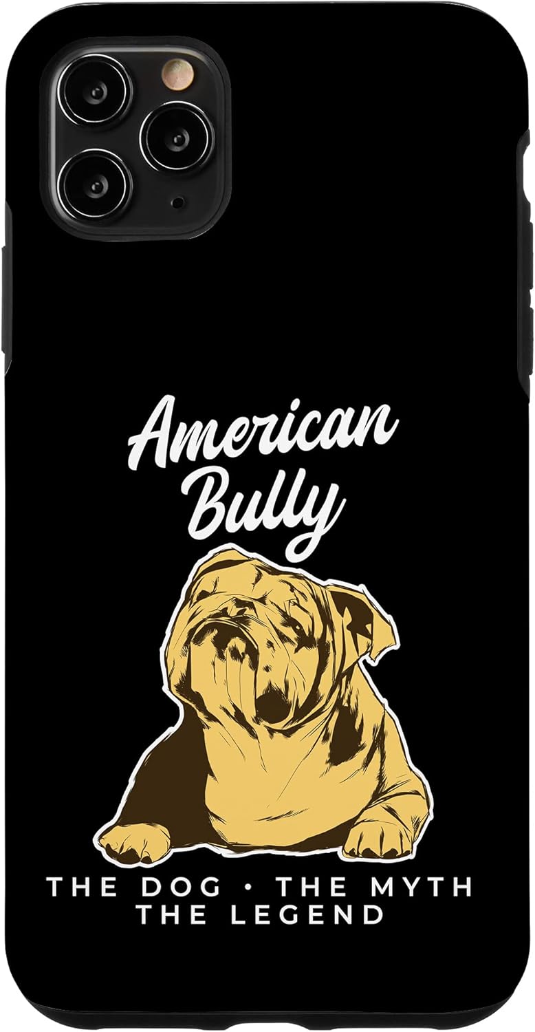 Funda para iPhone 11 Pro Max American Bully The Dog The Myth The Legend Bully