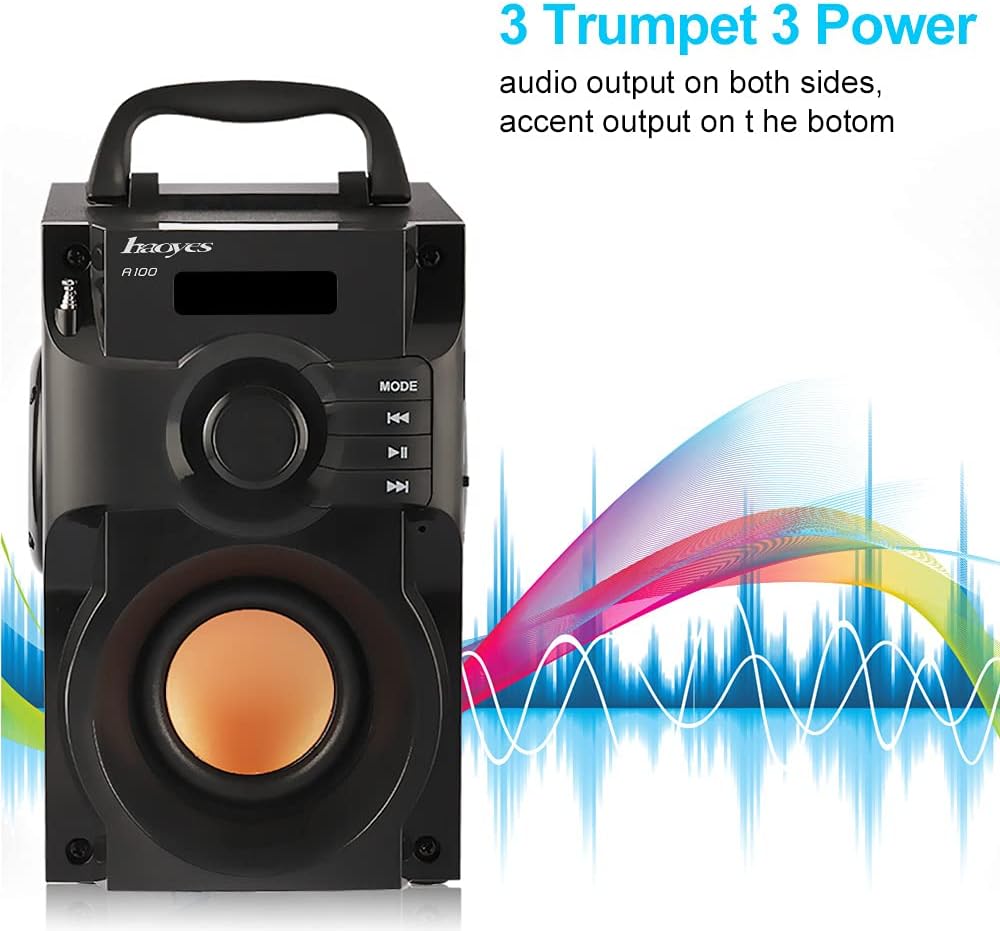 Altavoz Bluetooth portátil 10 W estéreo inalámbrico de graves pesados Bluetooth altavoz al aire libre subwoofer reproductor de MP3 para