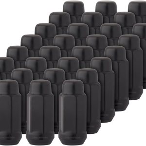 DPAccessories Tuercas negras de 12-20  Tuerca de llanta de bellota XL de extremo cerrado para ruedas de asiento cónico  hexagonal de 0.748 in (34 DPAccessories Tuercas negras de 12-20  Tuerca de llanta de bellota XL de extremo cerrado para ruedas de asiento cónico  hexagonal de 0.748 in (34