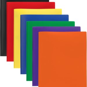 Office Depot Carpetas de polietileno de grado escolar de 2 bolsillos con puntas, 8-12 x 11 pulgadas, colores surtidos, paquete de 48 Office Depot Carpetas de polietileno de grado escolar de 2 bolsillos con puntas, 8-12 x 11 pulgadas, colores surtidos, paquete de 48