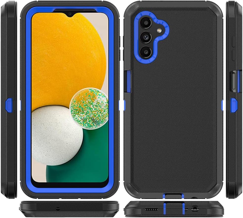 TASHHAR Funda protectora para Samsung Galaxy A13, resistente, a prueba de golpes, con clip para cinturón para Samsung A13 5G de 6.5 pulgadas (negro