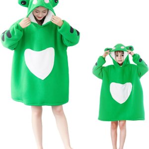 Manta con capucha unisex de animales, manta cómoda y cálida con bolsillo, para niños Manta con capucha unisex de animales, manta cómoda y cálida con bolsillo, para niños